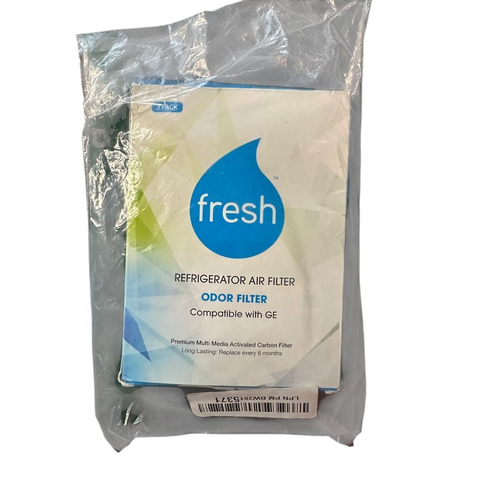 Fresh GE Compatible Refrigerator Air Filter‎ Odor Filter Premium Carbon Multi Pk